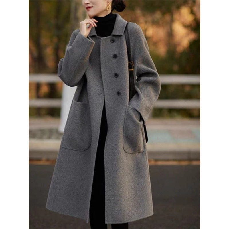 Qarli™ Le Manteau en Laine Mi-Long