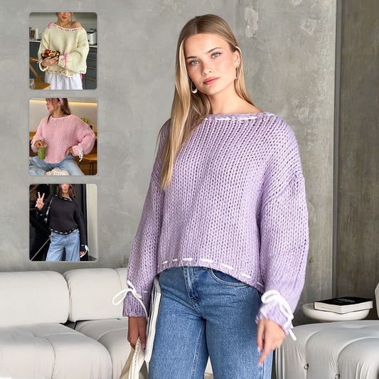 Kivari™ Le Pull à Nœud en Tricot